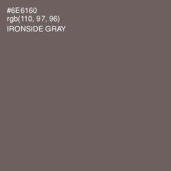 #6E6160 - Ironside Gray Color Image